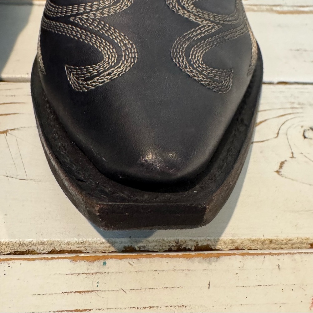 Free People Wayward Western Black Ankle Boots - Picture 9 of 12